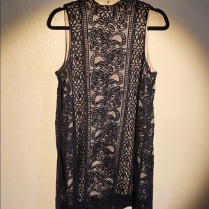 Black and nude lace boutique dress